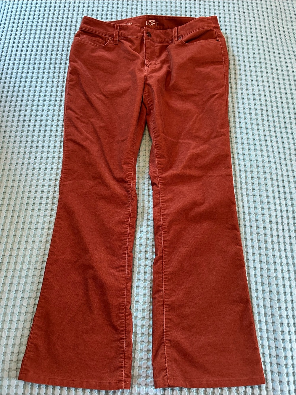 LOFT Women's Rust Flare Wide Leg Jeans